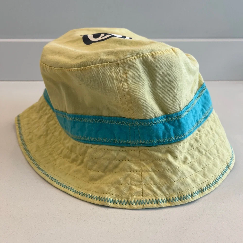 - Life is good reversible 100% cotton kids bucket hat yellow blue